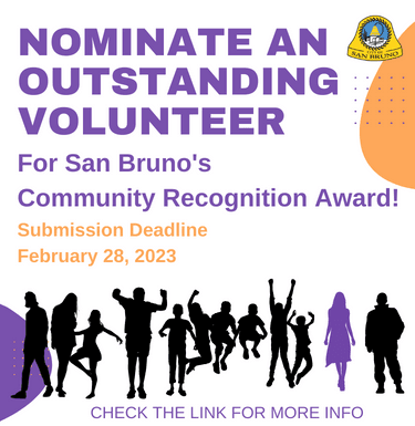 Image of people shadows jumping for joy with text on how to nominate an outstanding volunteer
