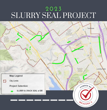 Image of map with slurry streets highlighted in neon green