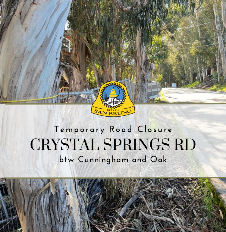 Image of text stating road closure