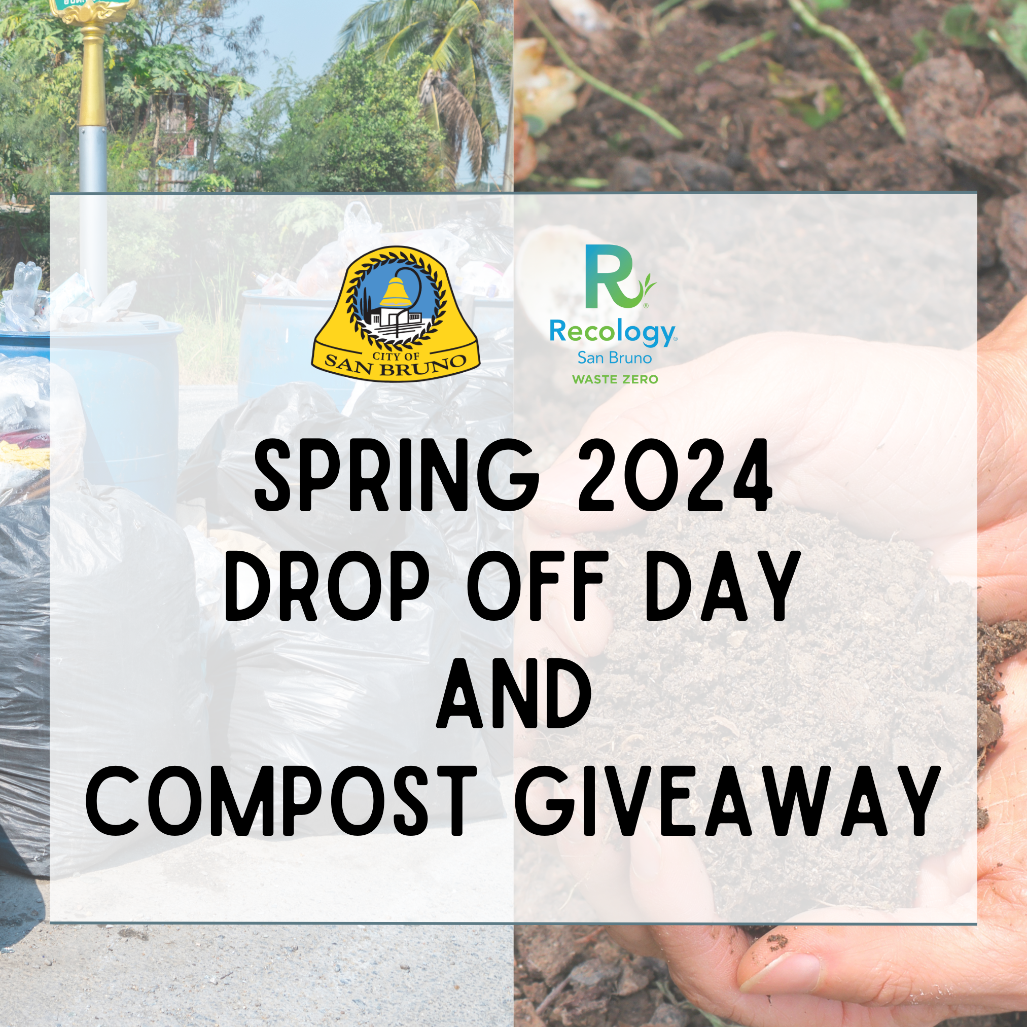 Image of compost and garbage with trash