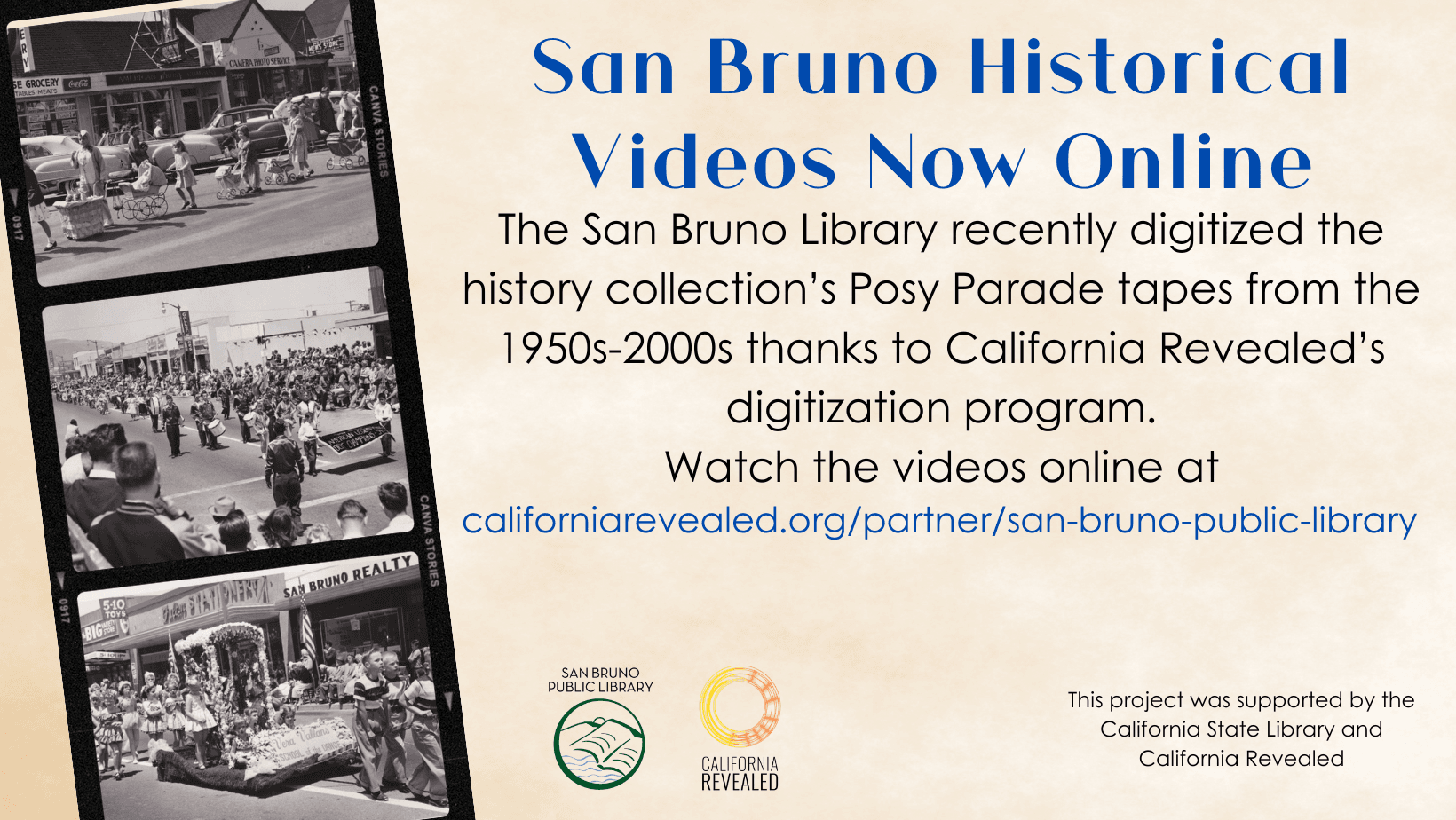 Historical Videos Posy Parade 1950s to 2000s now online at California Revealed.