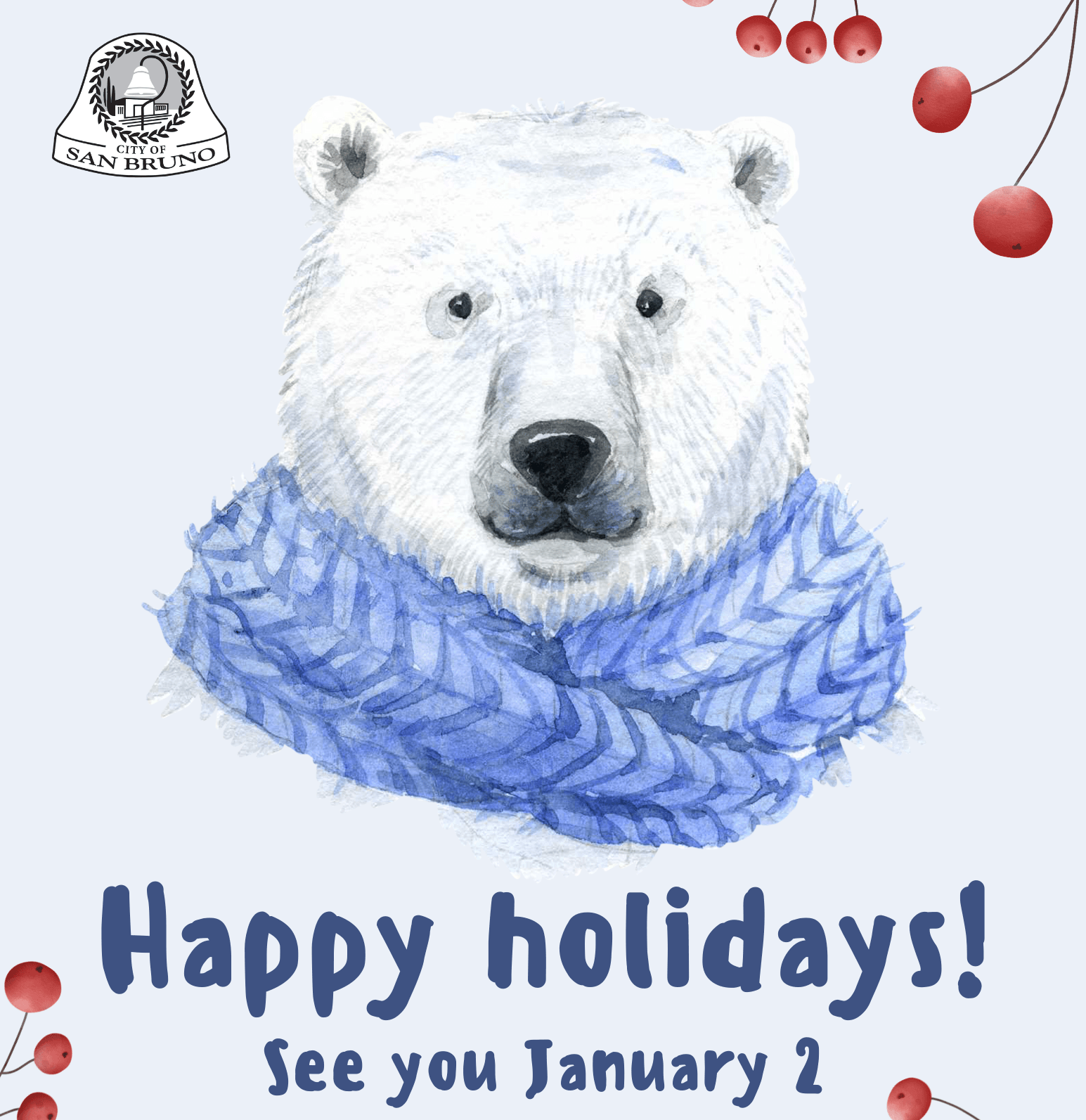 happy holidays_winter closure 2025_polar bear square