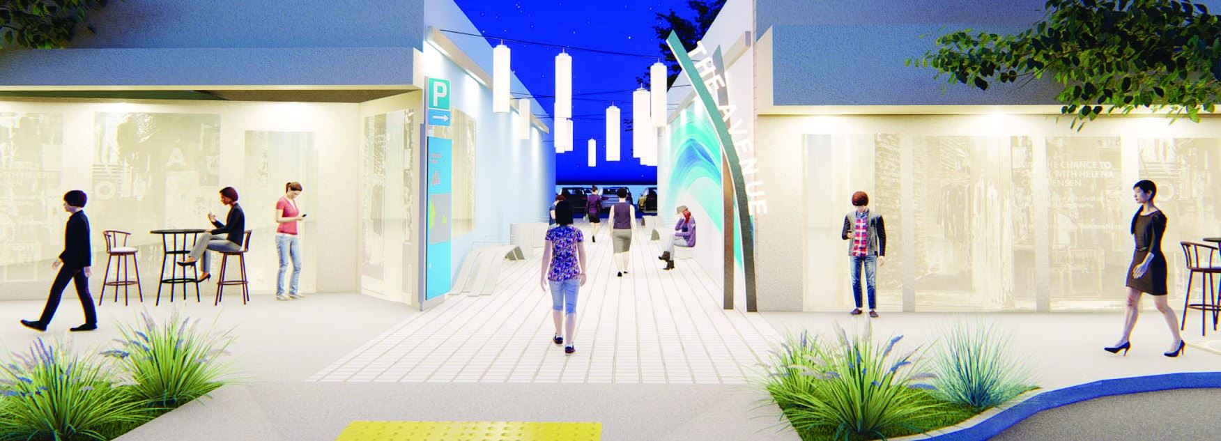 San Mateo Avenue Streetscape Plan Mock-up City Council Review