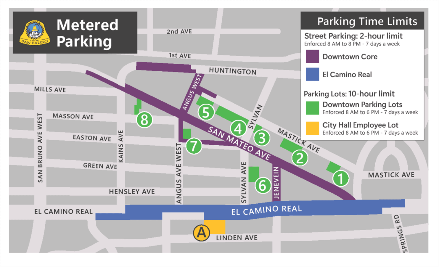 PW Metered Parking map and graphics