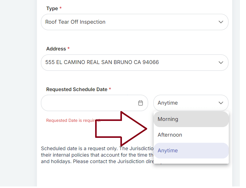 MGO Inspections - Select AM or PM